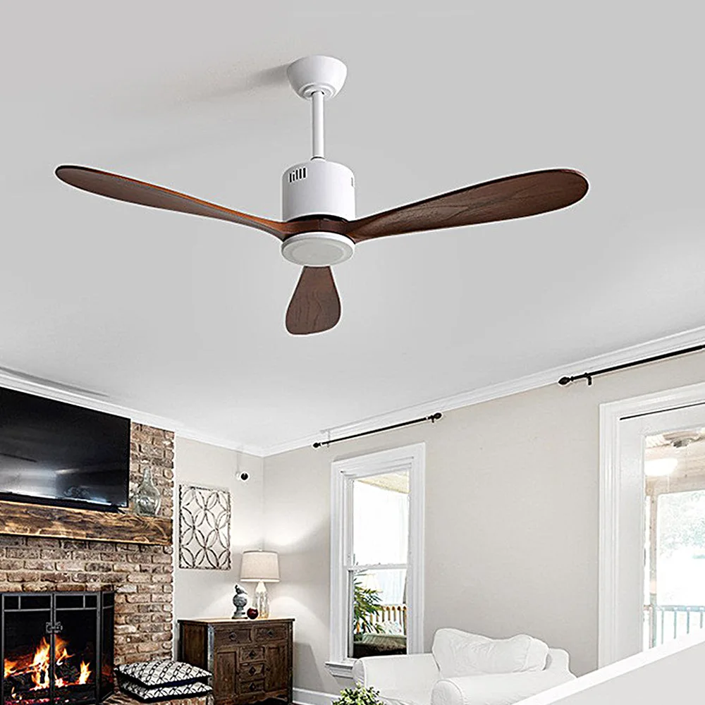 European style simple fan LED light integrated 52 inch inverter fan light living room dining room fan chandelier