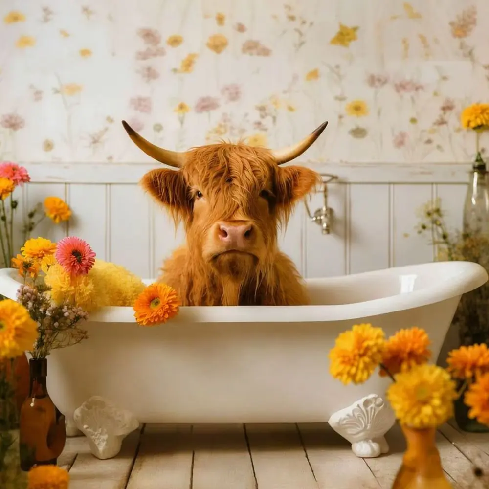 Cute Highland Cow Wall Calendar 2027 Monthly Schedule Planner Functional Decoration For Office School Daily Agenda