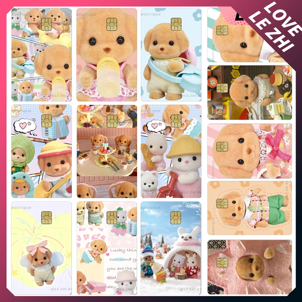 

Cartoon Anime Sylvanian Families Credit Debit Card Party Sticker Kawaii Shining Love Star Waterproof Protective Pvc Film Sticker