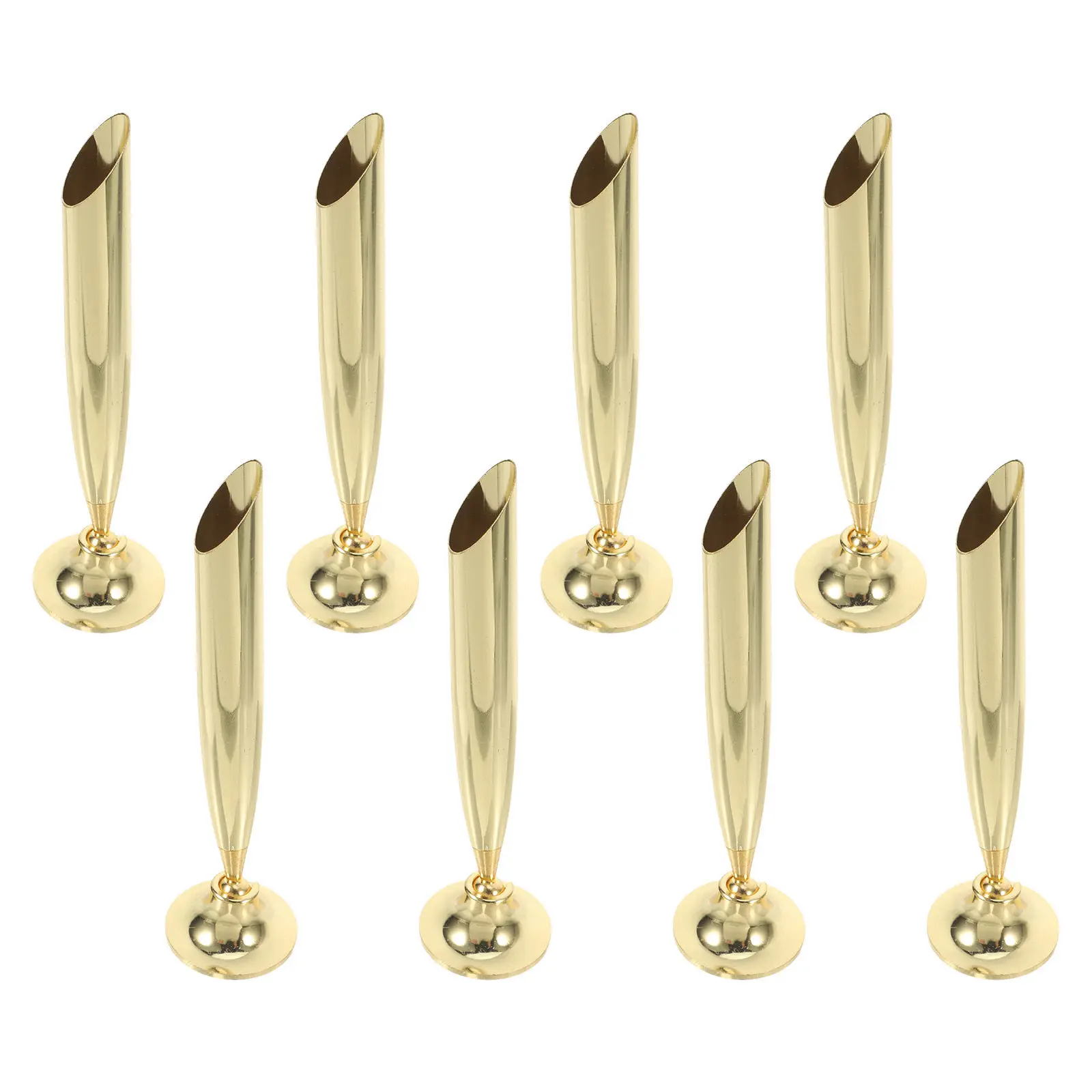 8 PCS Metal Pen Base Dip Holder Decorative Stand Holders for Single Desk Inclined Insert Nib