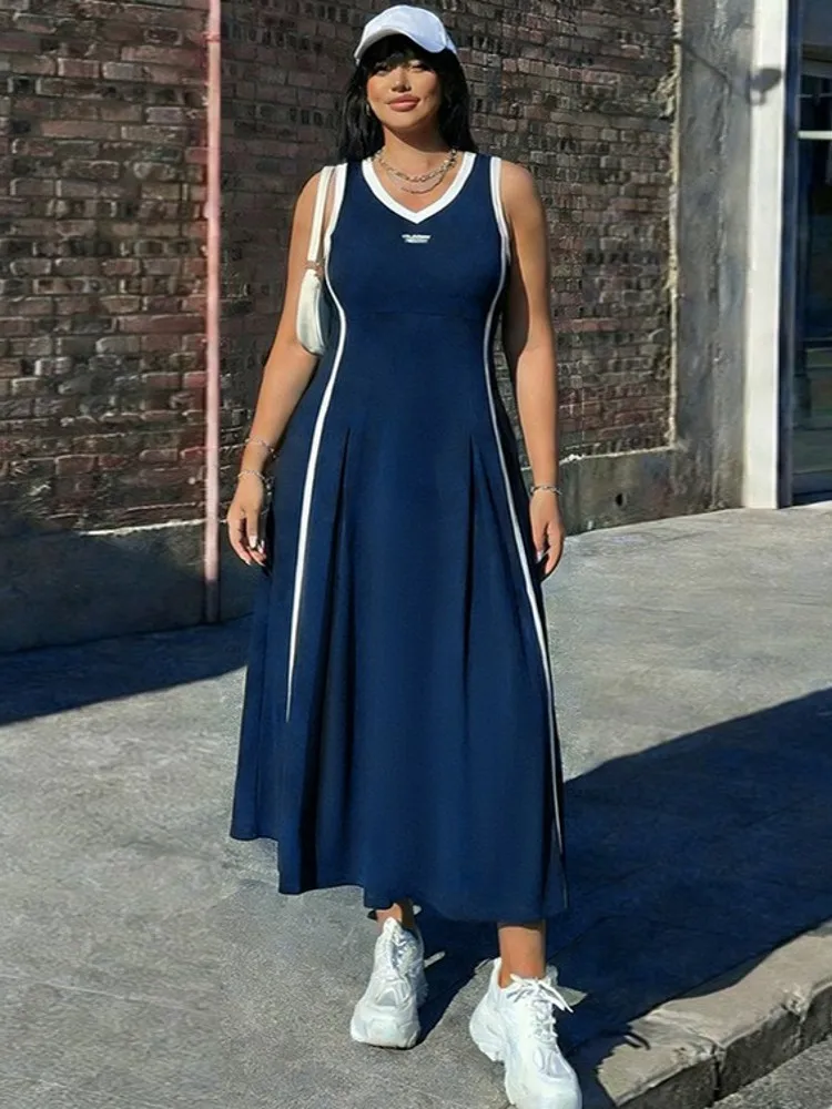 

XL-4XL Plus Size Clothes Dresses Women Robes Spring Summer Loose Street Style Casual 3XL 4XL Big Size Maxi Dress Oversized