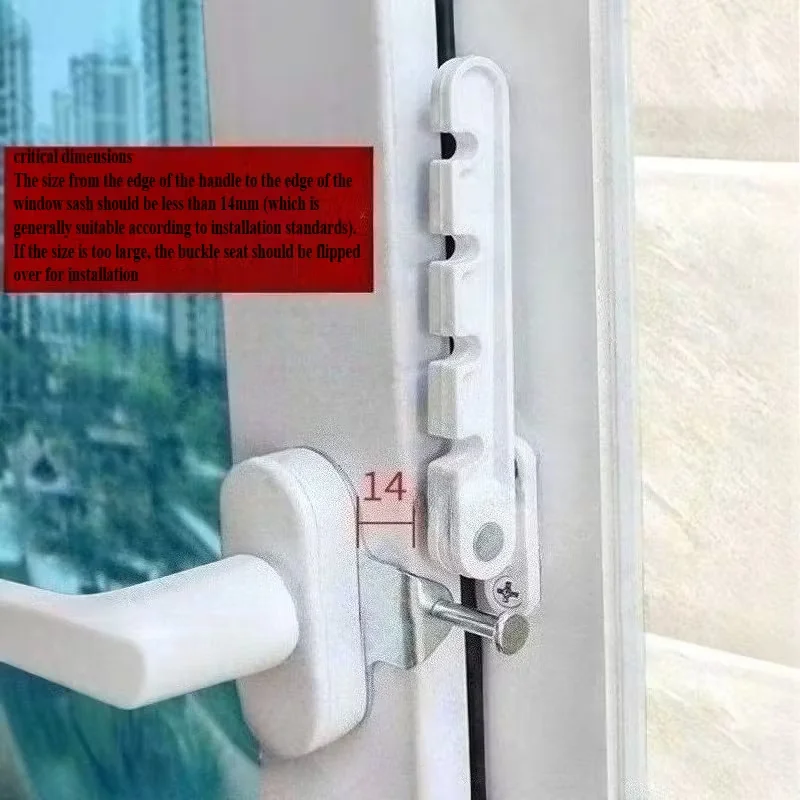 Picture 4: Portable Window Blocking Lock Adjustable Multiple Gears Window Position Stopper Windproof Fixator Window Limiter Blocker