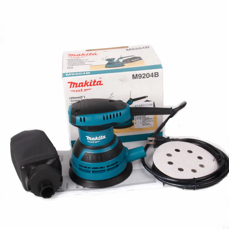 Makita M9204B Disc Sander Wood Furniture Vacuum Sander Woodworking Sander 125mm Round Disc Orbital Sanders Polishing