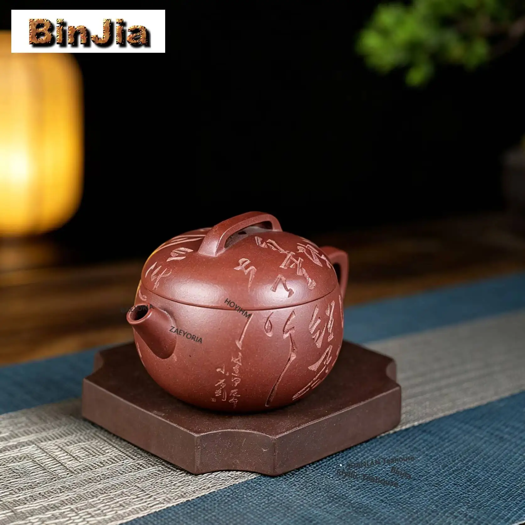 200ml Authentic Yixing Purple Clay Teapots Handmade Large Caliber Pot Raw Ore Purple Mud Kettle Chinese Zisha Tea Set Drinkware