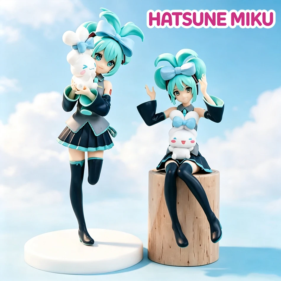 Anime Hatsune Miku Sitzende Figur Mode-Subkultur Miku Actionfigur Weihnachtsgeschenk PVC Sammlermodell Puppe Spielzeug