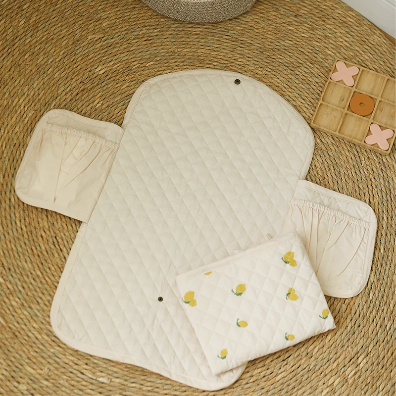 Baby Portable Diaper Changing Pad Baby Accessory Infant Toddler Diaper Mat with Storage Pocket Diaper Storage Boy and Girl Gift