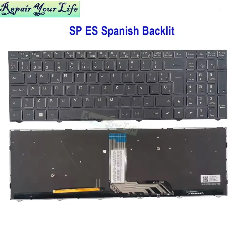 Latin Spain Russian Keyboard RGB Backlit For Medion Erazer Crawler E10 E25 P20 NP50DE-M NP70PNP-M NH55EKQ MD61863 MD62436 62106
