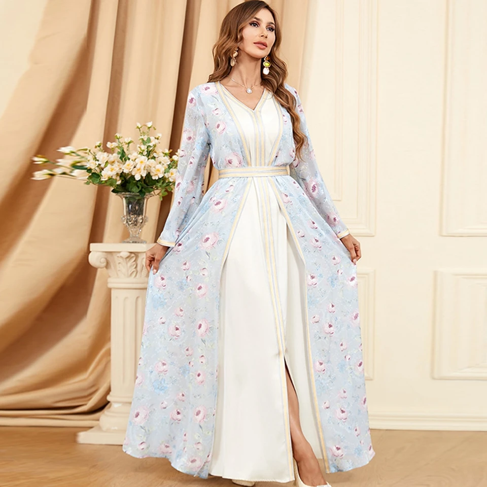 2025 Moroccan Evening Dresses For Women Party Gown A-Line Long Sleeves Appliques Formal Prom Vestidos De Gala Socialite Retro
