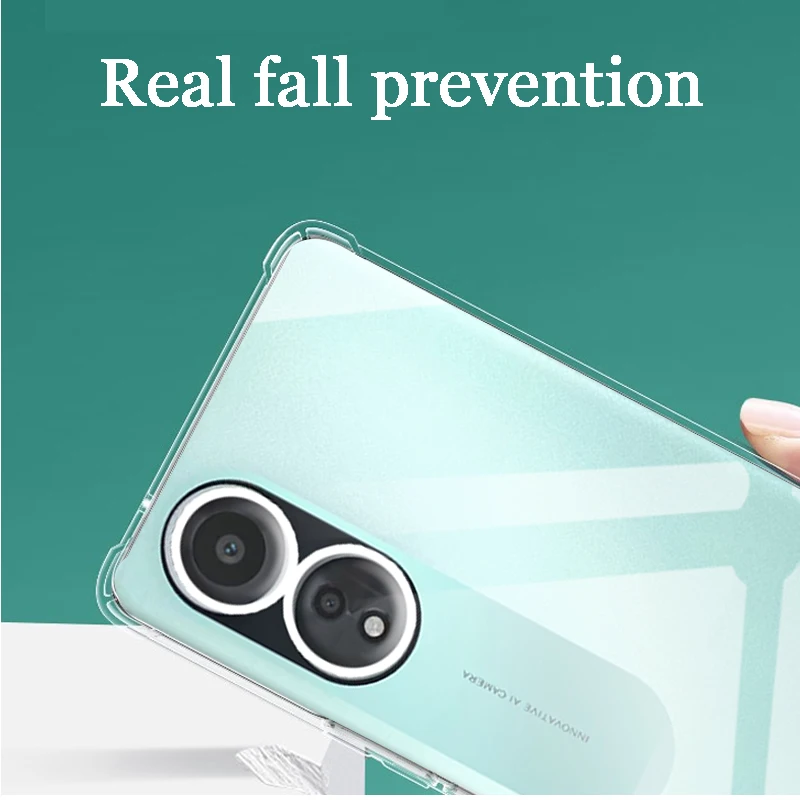 Shockproof Clear Case for Oppo A58 4G 6.72\