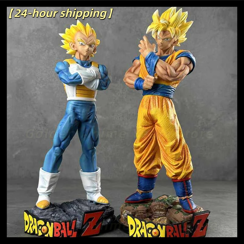 【Productos en stock】Dragon Ball: Aftermath – Figura coleccionable de Goku y Vegeta en pose de guerrero Super Saiyan: Despertar