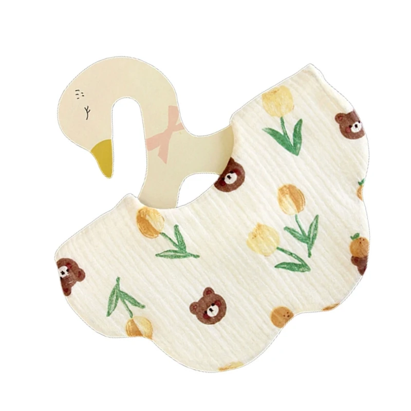 

6-layers Infant Burp Cloths Breathable Feeding Bib with Adjustable Button