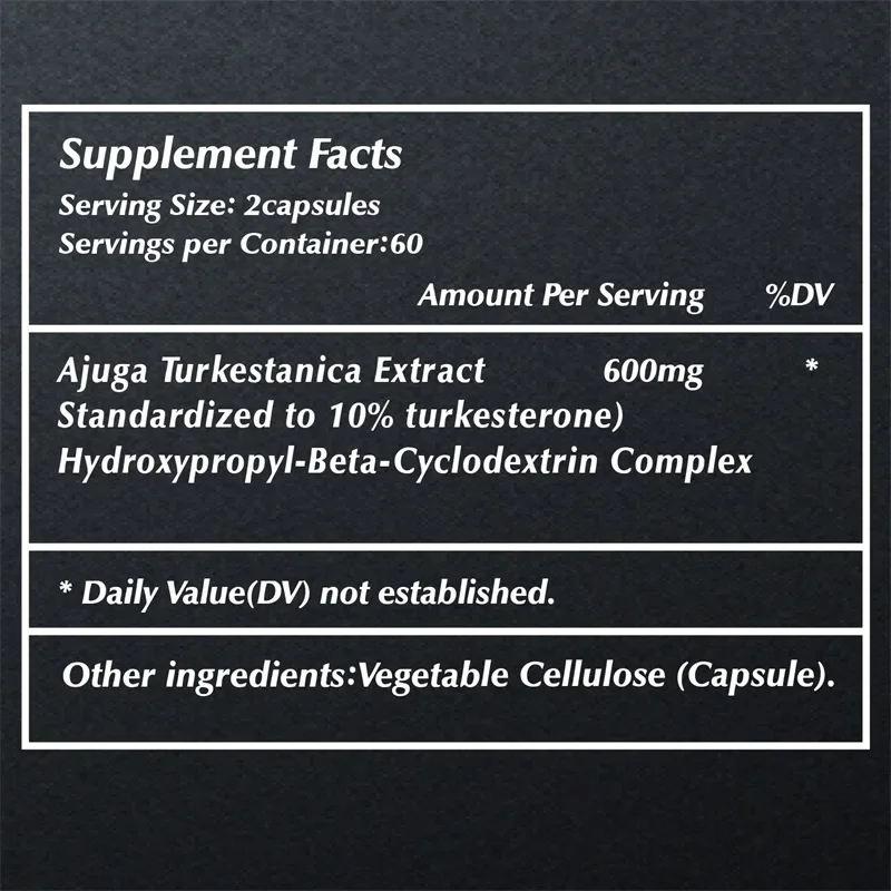 Turkesterone 600mg - Increase Muscle Mass, Exercise Performance, and Improve Muscle Recovery