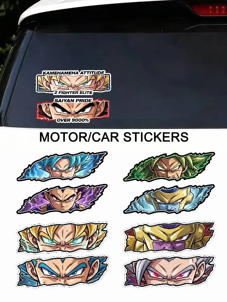 

DRAGON BALL EYES GOKU Vegeta Reflective Scratch Cover Sticker Universal Decor Decal For Car Motorcycle Helmet Refrigerator
