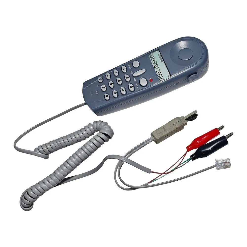 Telephone Line Tester With FSK Caller ID Display On Off Hang Up Buttons For Cable Fault Detection And Lineman Maintenance Tool