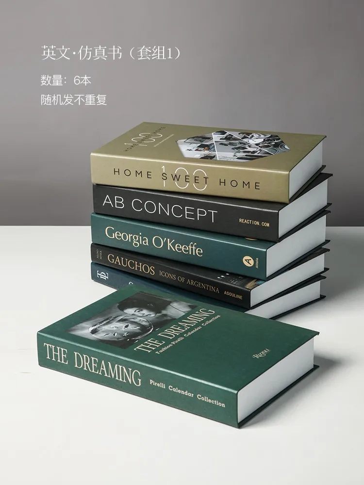 English Emulational Fake Nordic Minimalist Bookcase Decoration Creative Props Book Box