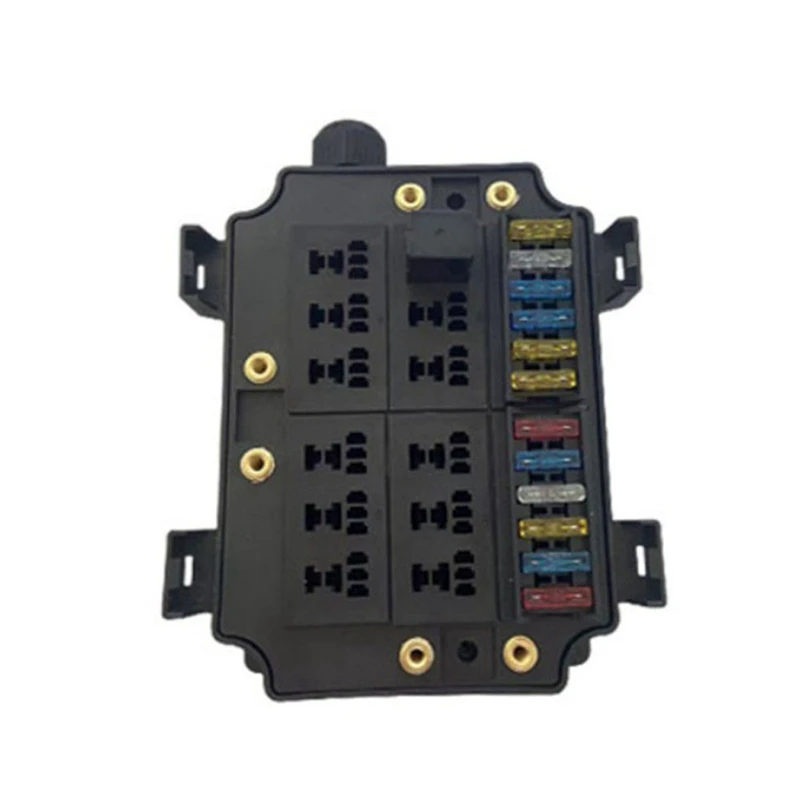 Super Sale 12-Way Relay 12 Blade Fuses 5-Pin Relay Holder Box for Cars SUVs Trucks Marine Waterproof 12V 40A