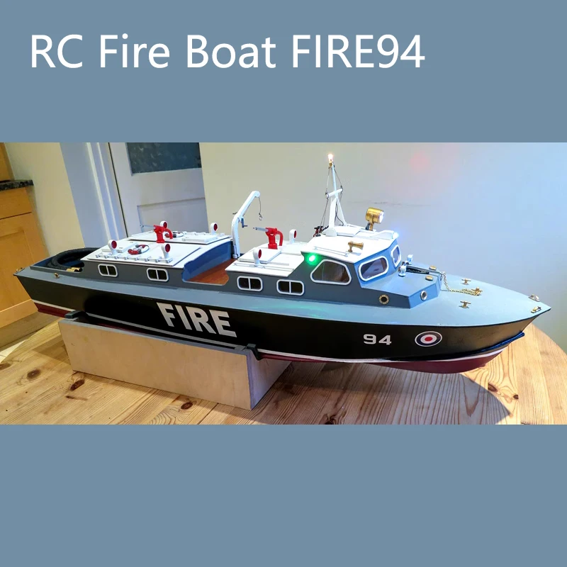 Remote Control Fire Boat Simulation Ship Model Assembly Kit FIRE No. 94 Electric Boat MK Series Speedboat Model Toy Gift