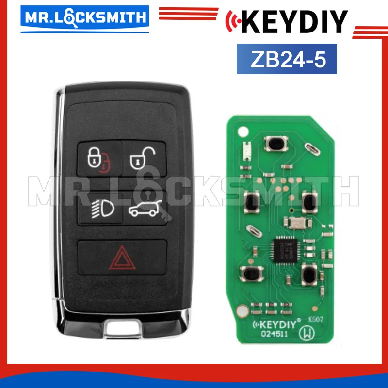 MRLOCKSMITH KEYDIY KD ZB24-5 Universal Smart Remote Key 4+1 Buttons Compatible with Land Rover Type