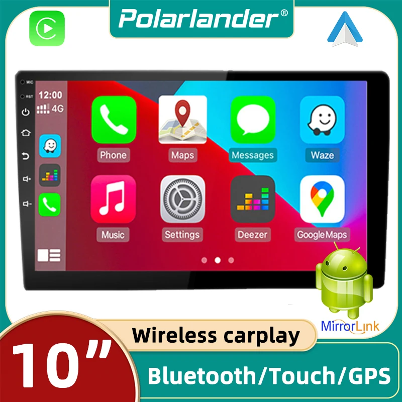 

Wireless Carplay/Android Anto 1G+16G 10 Inch Bluetooth MP5 Player GPS NAVIGATION WIFI Android 8.1 Touch Screen for Universal