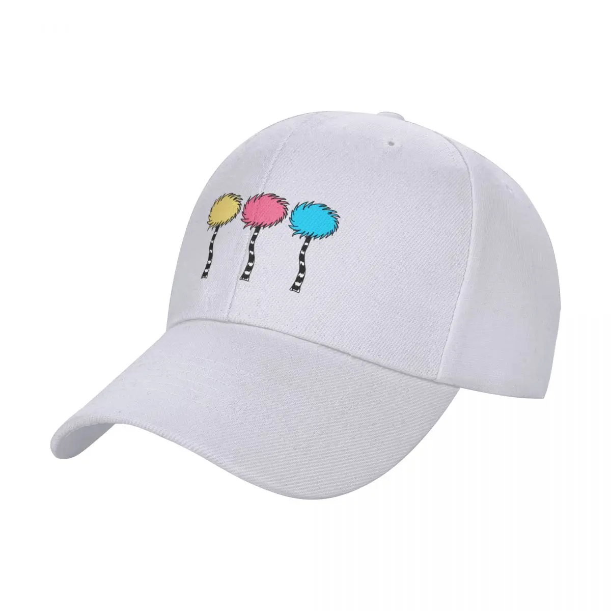 

Three Colorful Truffula Trees Baseball Cap Beach Bag Snapback Cap Women's Golf Wear Men's