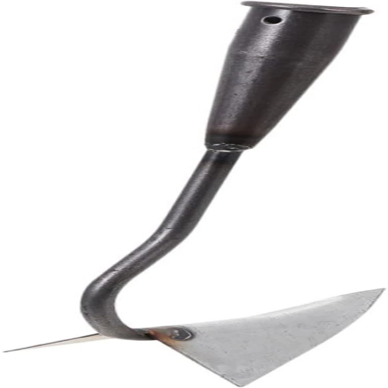 Reliable, Durable Small Triangle Tin Plate Hoe - Efficient Iron Blade Hand Hoe Remover Tool for Gardening - Easy-to-Handle Mini