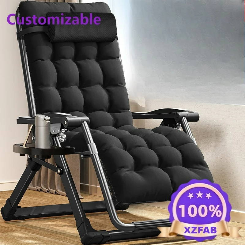 Nap Folding Recliner Household Backrest Outdoor Folding Chair Lazy Person Can Sit and Lie Down Portable Beach Chair