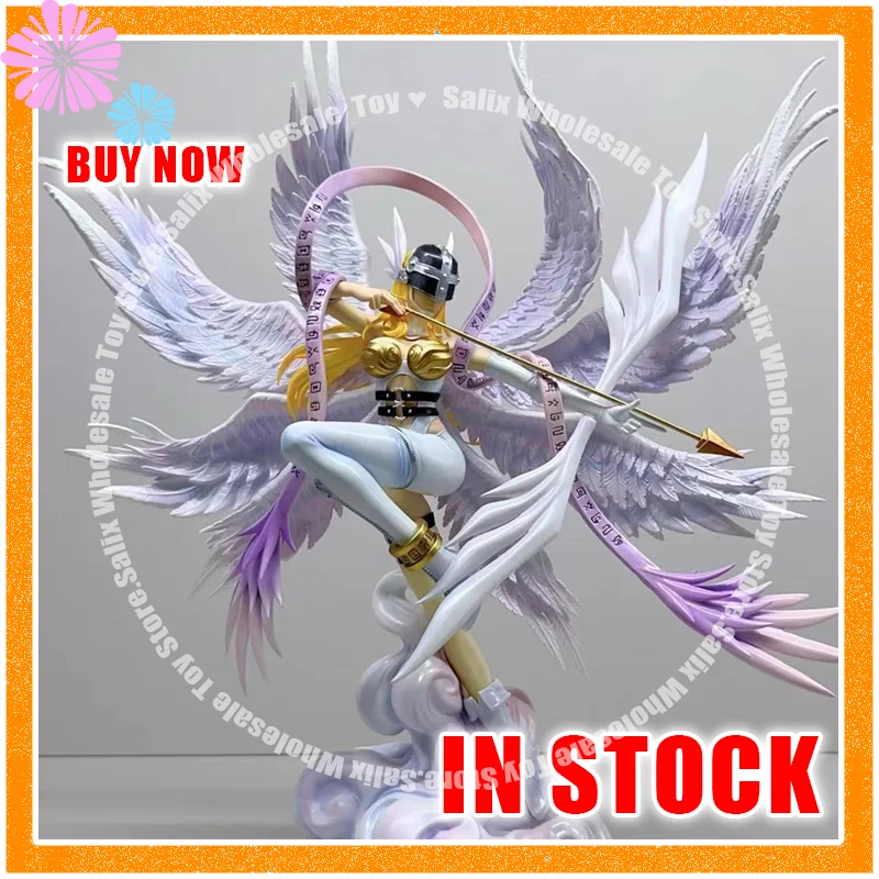 

In Stock Digimon Adventure Figures 30cm Holy Angemon Celestial Beast Resin Gk Action Figure Statue Pvc Model Customized Gift Toy