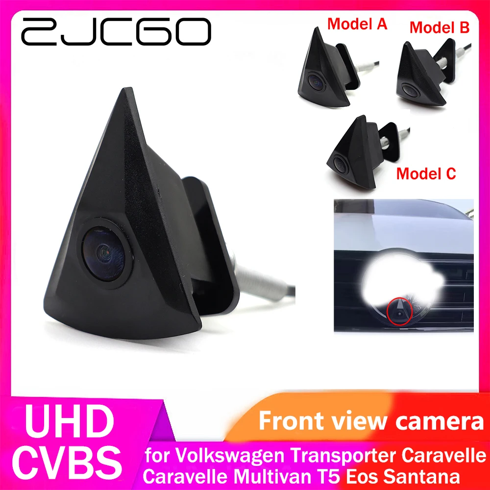 

ZJCGO AHD CVBS 1080P 170 ° Автомобильный логотип, парковочная камера переднего вида для Volkswagen VW Transporter Caravelle Multivan T5 Eos Santana