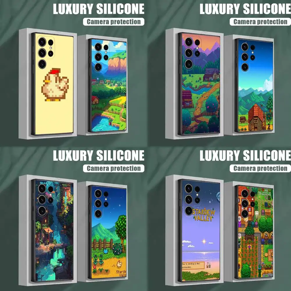 

Game S-Stardew V-Valley Phone Case For Samsung S25,S24,S23,S22,S21,S20,S10,Ultra,Plus,Lite,FE,Soft Silicone Black Cover