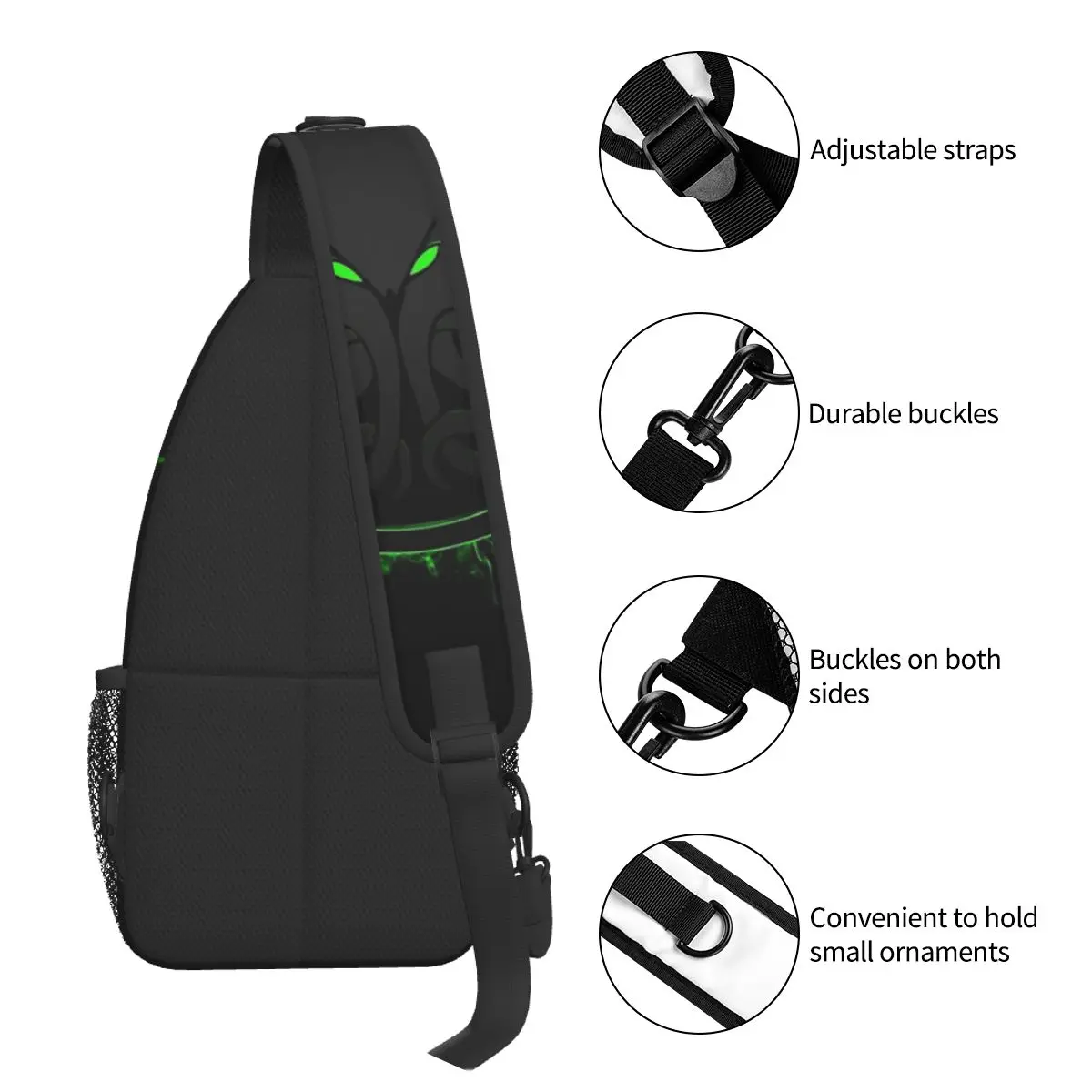 Mythos Crossbody Chest Bags The Call of Cthulhu Pockets Travel Pack Messenger Sports Teens Shoulder Bag Unisex