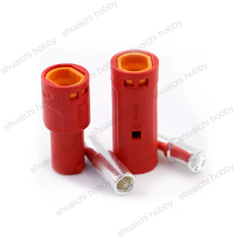 Amass大電流信号ピンリベット配線コネクタ、LCA40D-M/f、600v dcプラグ、rcドローンリポバッテリー用の黒または赤のシェル、10個