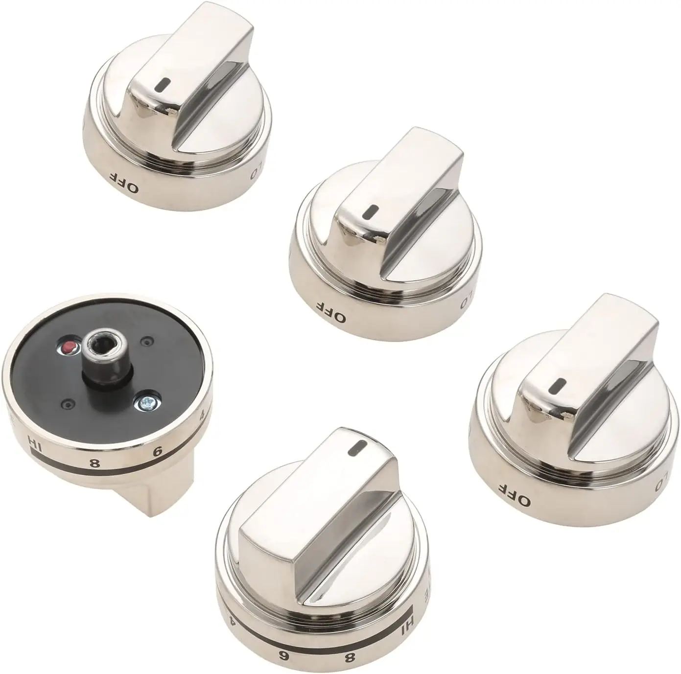 5pcs Updated AEZ73453509 Range Burner Control Knob Compatible with LG & Kenmore Oven Stove Knobs
