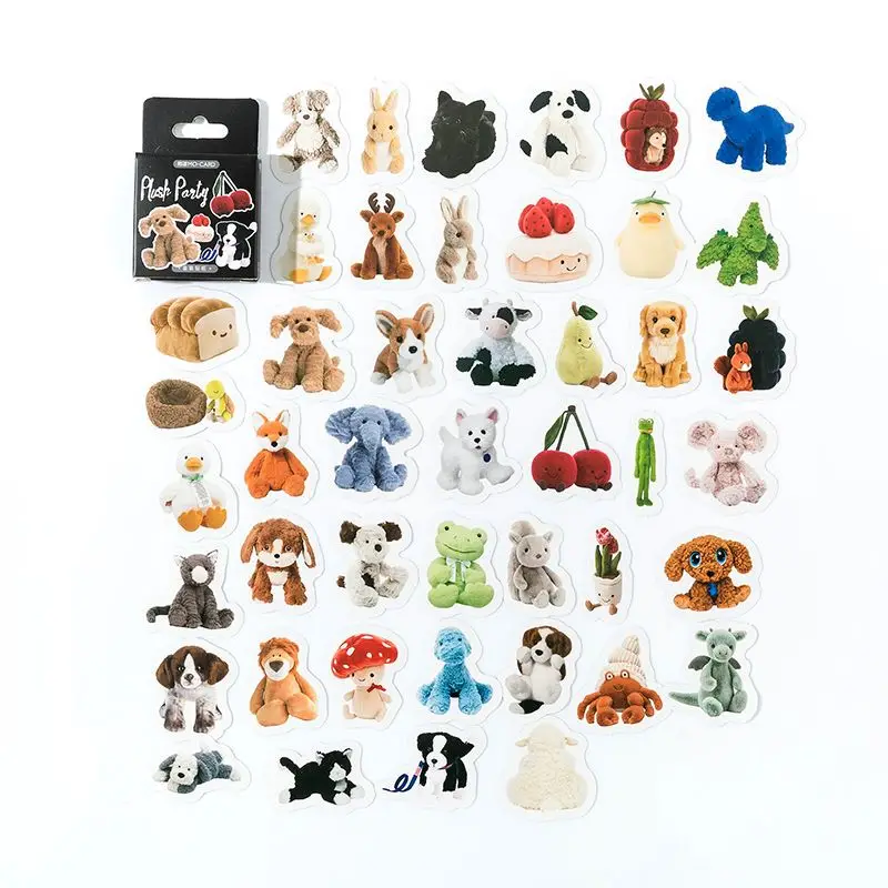 45 Pcs Cute Lovely Animals DIY Decorative Adhesive Sticker Craft Scrapbooking Sticker Set For Diary Album