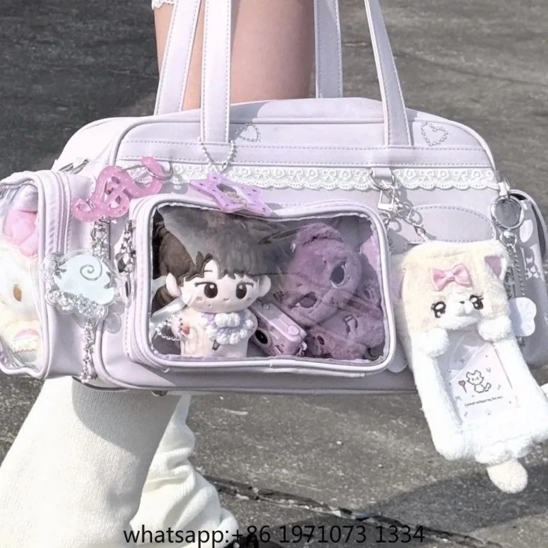 New  JK Uniform Shoulder Bag Comic Exhibition Y2K Crossbody Bag Concert Girls' All-Match Hidden Light Card Ulzzang Sweet Ita Bag