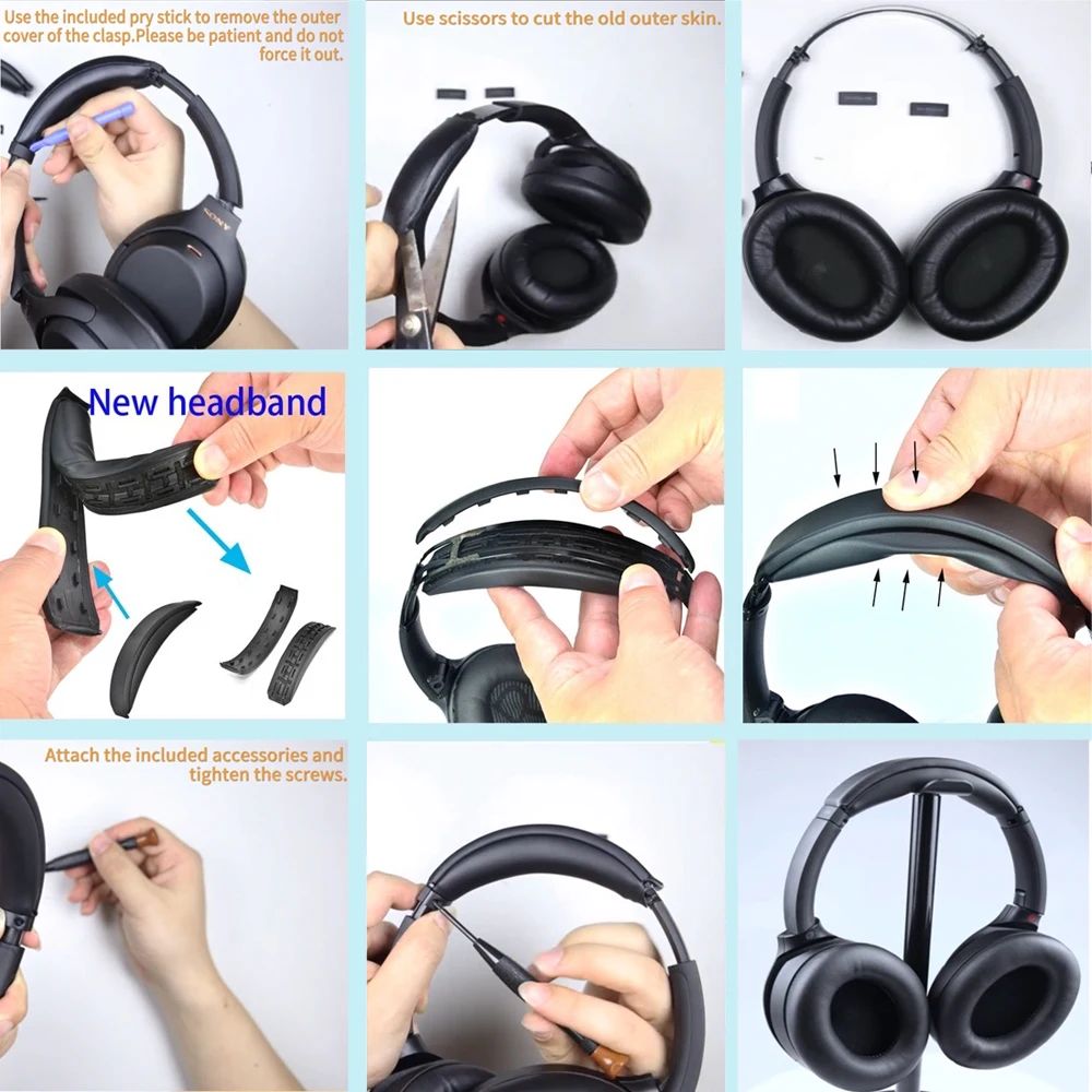Removable Headband For Sony WH-CH720N Headphones Headbeam Replacement New Design Head band Headstrap Ear Pad Cushion