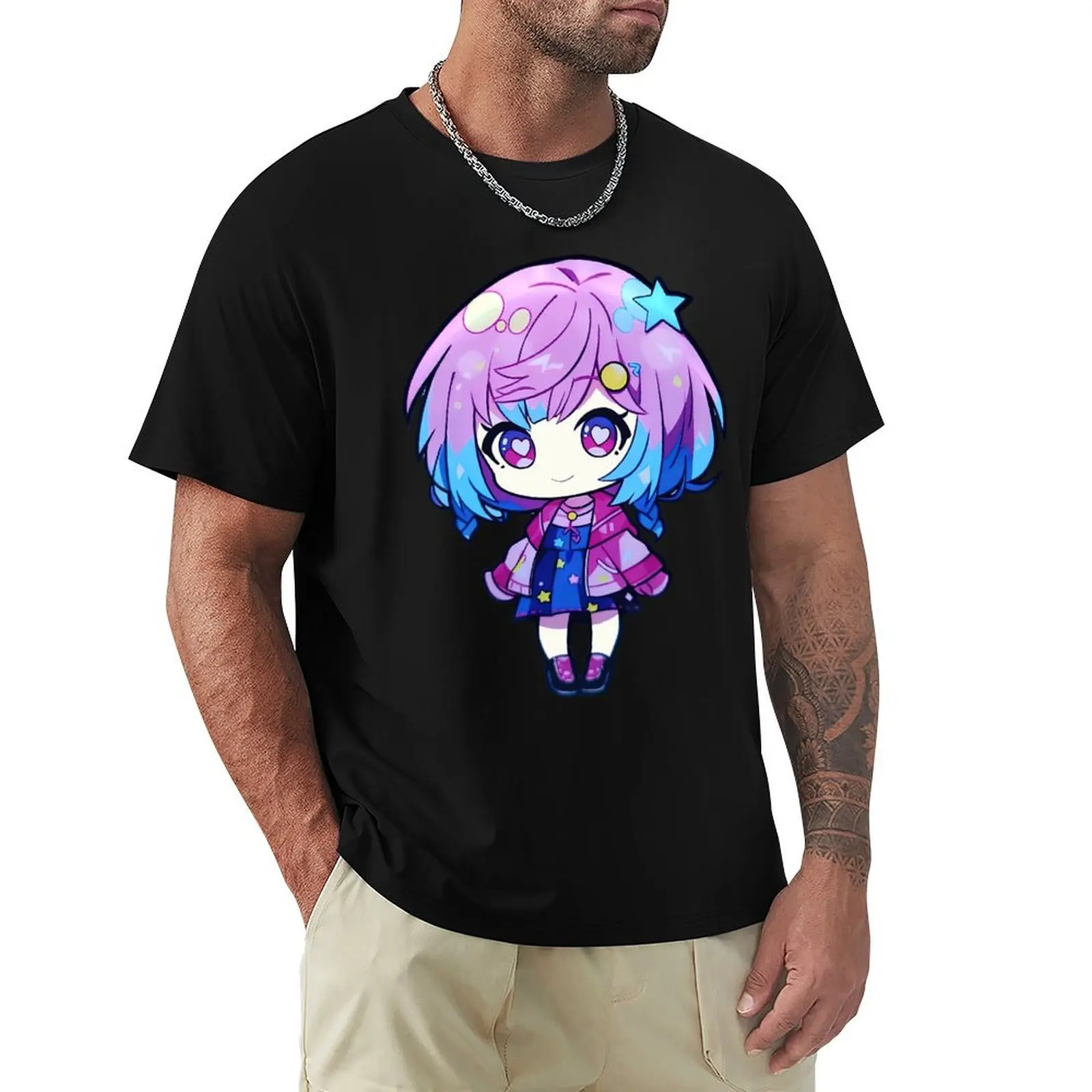 Project Sekai Keychain Emu Otori Cute Hearts Chibi Kawaii T-Shirt Daily Casual Short Sleeve Tee Shirt
