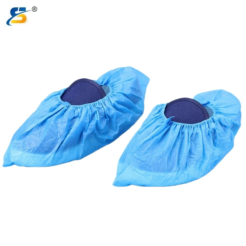 Household non-woven disposable shoe covers PE plastic thickened dustproof anti slip wear-resistant breathable shoe covers