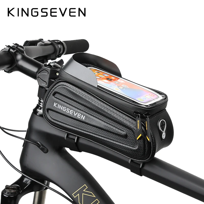 KINGSEVEN wodoodporny rower przedni górny worek rurkowy telefon z ekranem dotykowym torba MTB górska droga rowerowa torba na rower akcesoria rowerowe