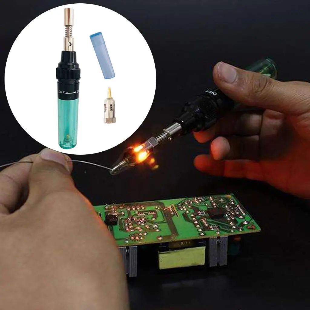 Butane Soldering Iron Cordless Welding Tool Adjustable Temperature for Soldering Jewelry and Circuit Boards