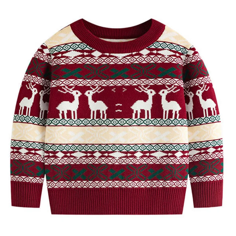

Christmas Toddler Sweaters Boys Girls Xmas Cartoon Warm Knitted Jumper Children Winter Coats 2025 New Kids Autumn Pullover