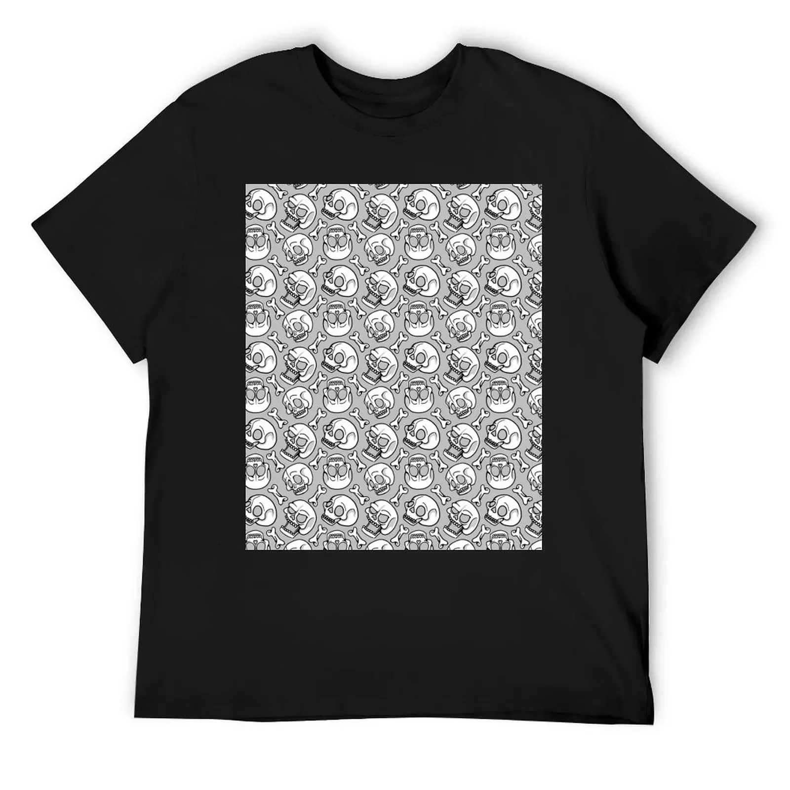 

Tile of Skulls and Bones T-Shirt cotton graphic tees Anime t-shirt blue lock boys whites sweat shirts, men