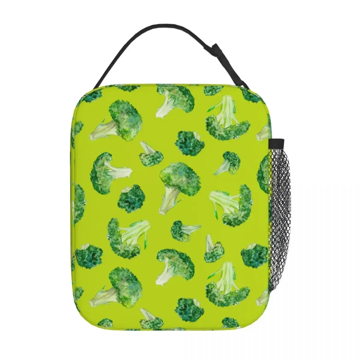 

Watercolor Broccoli Colorful Merch Insulated Lunch Bag School Vegetable Food Box Portable Fashion Thermal Cooler Bento Box