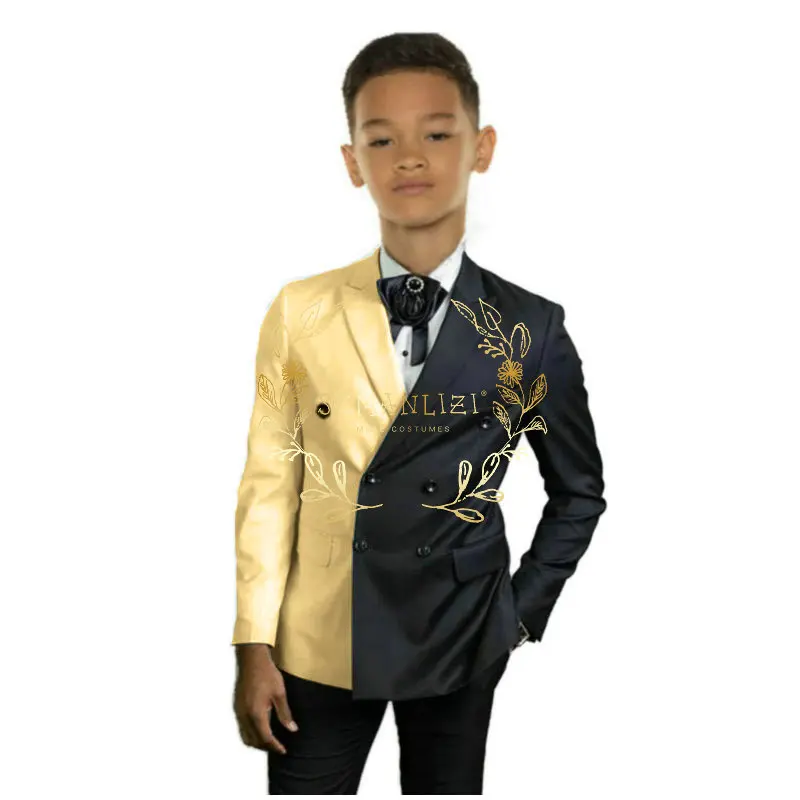 

Conjuntos De Chaqueta Boys Tuxedo Wedding Suit 2 Piece Kids Colorblock Blazer Pants Formal Jacket Set Kids Clothes Boys Blazer