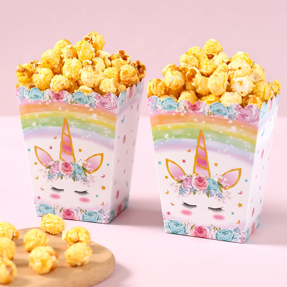 

Unicorn Popcorn Box Rainbow Unicorn Party Favor Treat Box for Unicorn Theme Birthday Party Decor Baby Shower Supplies for Girls