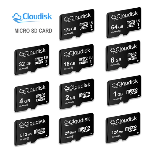Tarjeta de memoria Cloudisk, 8GB, 4GB, 2GB, 1GB, tarjetas Micro SD, 128GB, 64GB, 32GB, SDXC U3 V30 C10, 16GB para teléfono, tableta, Monitor, cámara