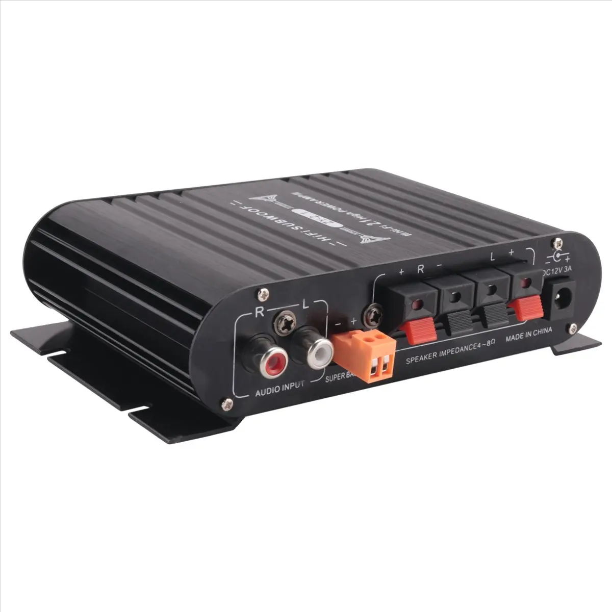 [T81C]  ST-838 HIFI 2.1 Channel Mini Car Amplifier MP3 AUX Input 20Wx2+40W Bass Treble Control view 5