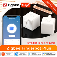 Tuya Smart Zigbee Fingerbot Plus Switch Button Pusher Touch Arms Fingerbot Smart Life Control Works with Alexa Google Home Alice
