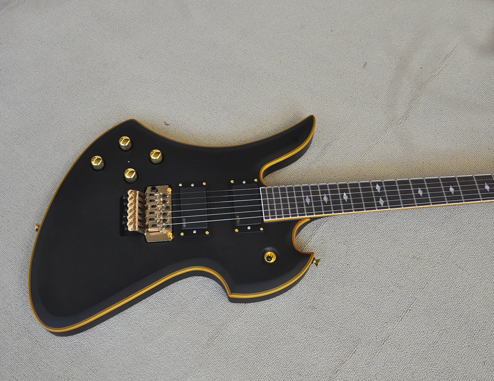 Left Hand 6 Strings Matte Black Electric Guitar with Rosewood Fretboard,Can be Customized