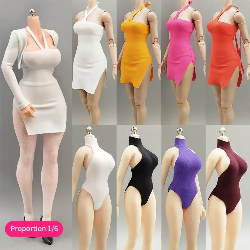 1/6 Scale High Neck Swimsuit Outfit For 6 Inch Female Soldier Action Figure Body Mini Dolls Decoration Accessories view 3