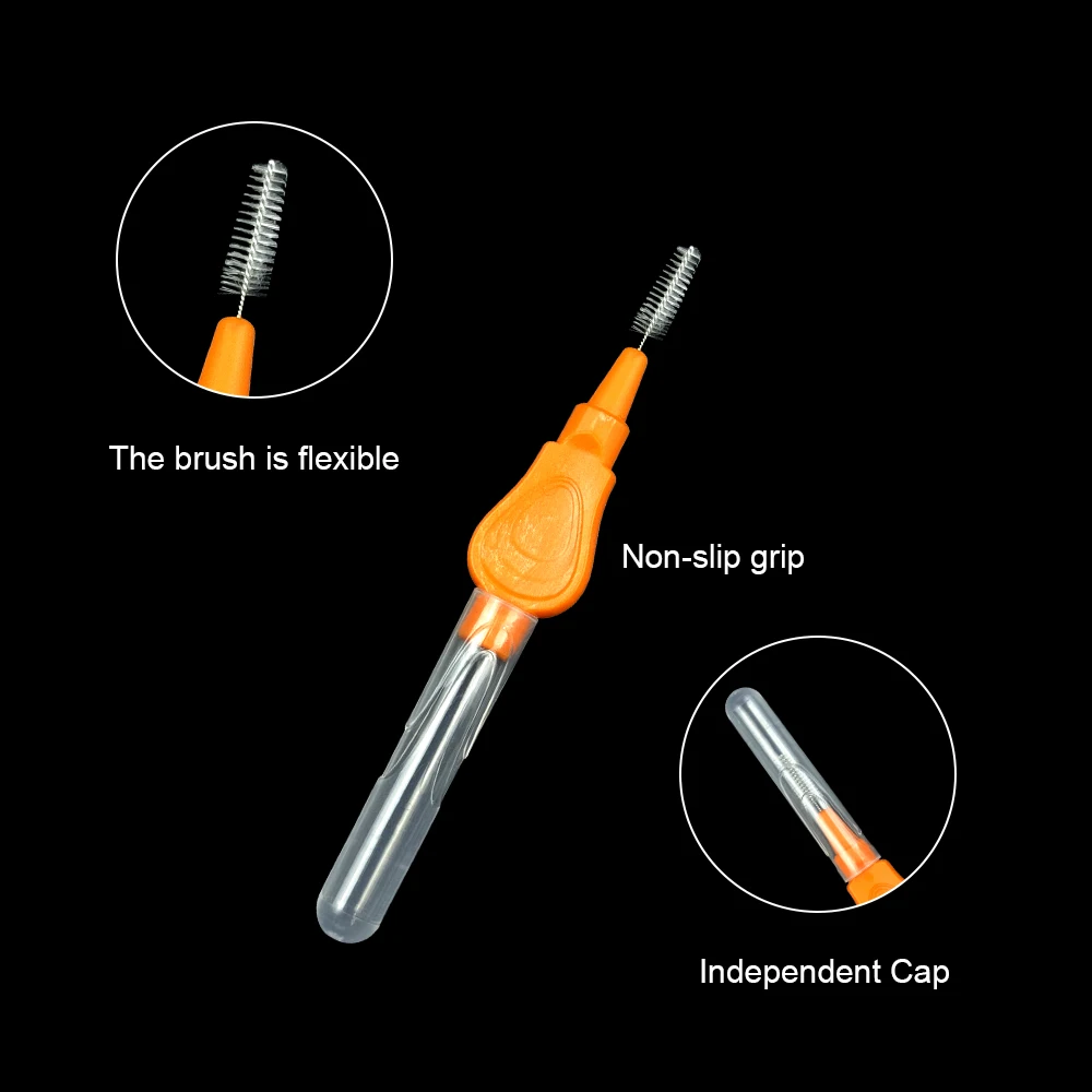 5 قطعة L على شكل فرشاة بين الأسنان المسواك العناية بالفم تقويم الأسنان نظيفة بين الأسنان فرشاة ناعمة بين الأسنان 0.6-1.5 مللي متر #2